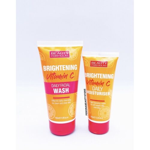 (Combo Deal) Beauty Formulas Brightening Vitamin C Daily Facial Wash &  Beauty Formulas Brightening Vitamin C Daily Moisturizer 100ml