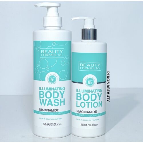 (Combo Deal) Beauty Formulas Illuminating Body Wash& Beauty Formulas Illuminating Body Lotion